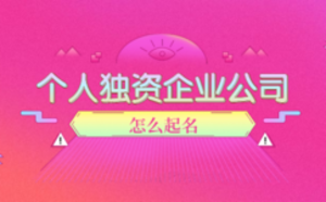 個人獨資企業(yè)公司名稱怎么起名