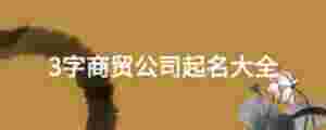 3字商貿公司起名大全