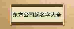 東方公司起名字大全