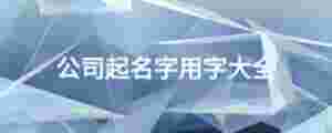 公司起名字用字大全