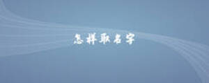 怎樣取名字