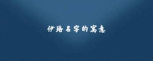 伊珞名字的寓意