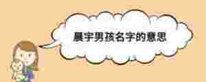 晨宇男孩名字的意思