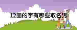 12畫的字有哪些取名男
