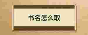 書名怎么取