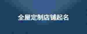 全屋定制店鋪起名