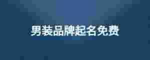 男裝品牌起名免費(fèi)