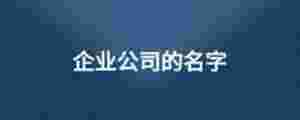 企業公司的名字