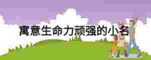 寓意生命力頑強的小名