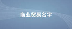 商業貿易名字