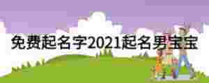 免費起名字2021起名男寶寶