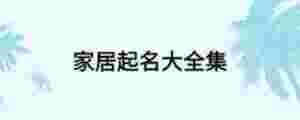 家居起名大全集