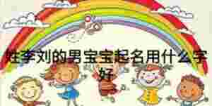 姓李劉的男寶寶起名用什么字好