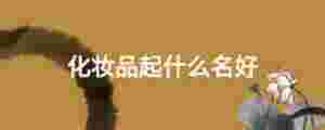 化妝品起什么名好
