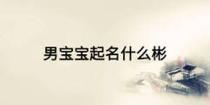男寶寶起名什么彬