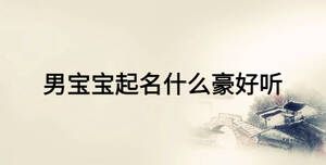 男寶寶起名什么豪好聽
