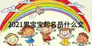2021男寶寶起名岳什么文