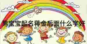 男寶寶起名蔣金后面什么字好