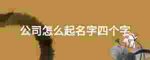 公司怎么起名字四個字