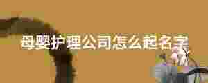 母嬰護(hù)理公司怎么起名字