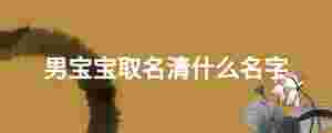 男寶寶取名清什么名字