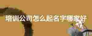 培訓公司怎么起名字哪家好