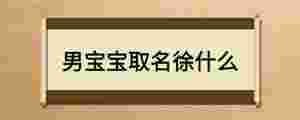 男寶寶取名徐什么