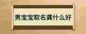 男寶寶取名龔什么好