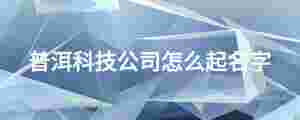 普洱科技公司怎么起名字