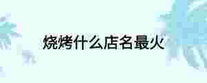 燒烤什么店名最火