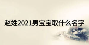 趙姓2021男寶寶取什么名字
