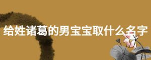 給姓諸葛的男寶寶取什么名字