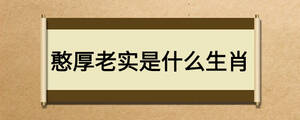 憨厚老實是什么生肖