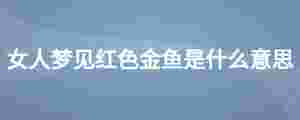 女人夢見紅色金魚是什么意思