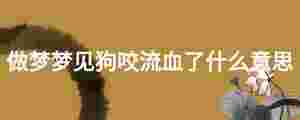 做夢夢見狗咬流血了什么意思