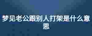夢見老公跟別人打架是什么意思