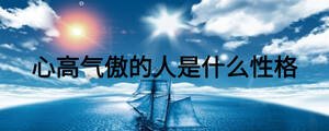 心高氣傲的人是什么性格