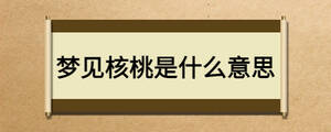 夢(mèng)見核桃是什么意思