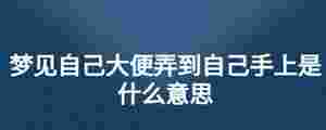 夢見自己大便弄到自己手上是什么意思