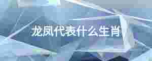 龍鳳代表什么生肖