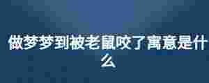 做夢夢到被老鼠咬了寓意是什么