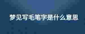 夢見寫毛筆字是什么意思