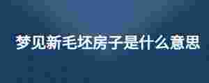 夢見新毛坯房子是什么意思