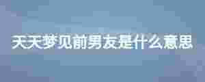 天天夢見前男友是什么意思