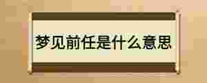 夢見前任是什么意思