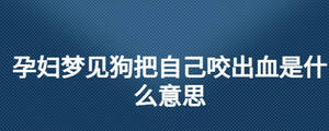 孕婦夢見狗把自己咬出血是什么意思