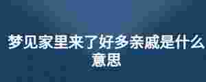 夢(mèng)見家里來了好多親戚是什么意思