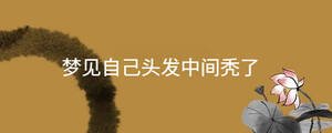 夢(mèng)見(jiàn)自己頭發(fā)中間禿了