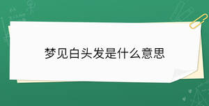 夢見白頭發是什么意思