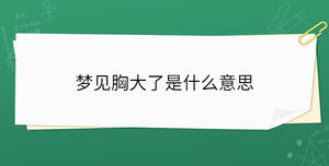 夢(mèng)見胸大了是什么意思